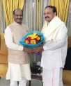 लोकसभा अध्‍यक्ष उपराष्‍ट्रपति से मिले