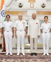 राष्‍ट्रपति से मिलीं आईएनएवी तारिणी