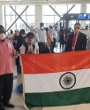 दुबई एयरपोर्ट पर तिरंगा लहराया