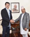 कर्नल राज्यवर्धन से मिले नेपाली खेलमंत्री