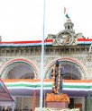 विधानभवन द्वार पर ध्वजारोहण