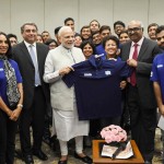 नमामि गंगे के प्रतिभागी मोदी से मिले