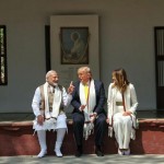 साबरमती आश्रम में मोदी और ट्रंप