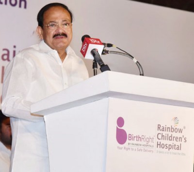 venkaiah naidu inaugurating the rainbow children's hospital in chennai