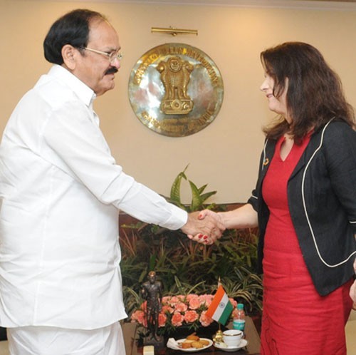 m. venkaiah naidu and swedish minister ann linde