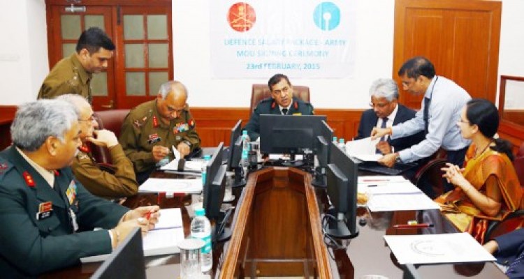 signing mou in indian army & state bank