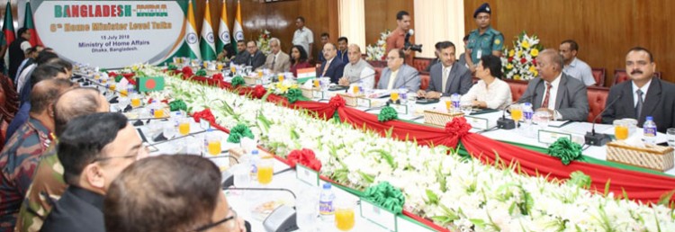 rajnath singh co-chairing the 6th meeting of india-bangladesh home minister level talks