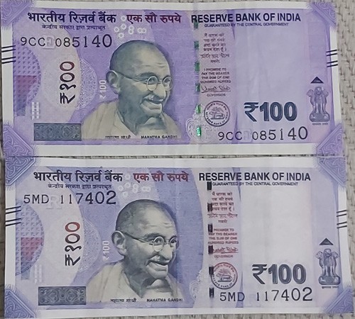 fake currency of hundred rupees