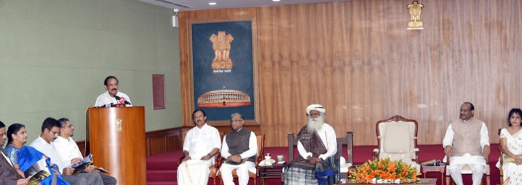 'dialogue with sadhguru' program at vice president house