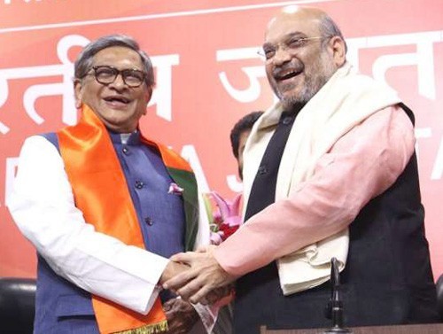 congressman sm krishna joined the bjp