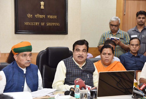 press conference on namami gange programme, in new delhi