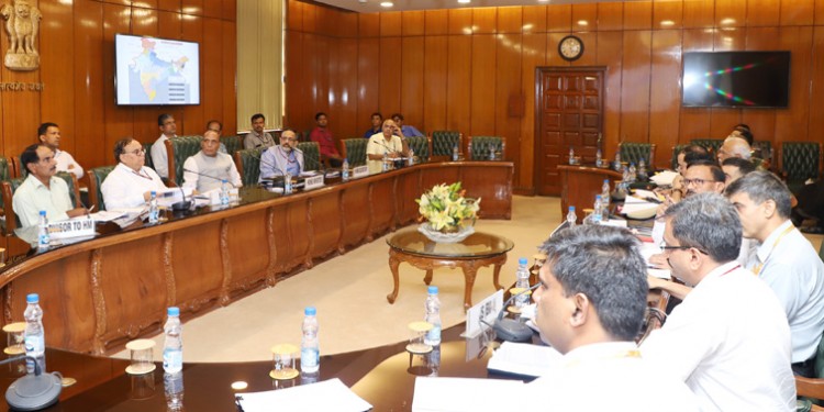 rajnath singh at a review meeting of the border management division
