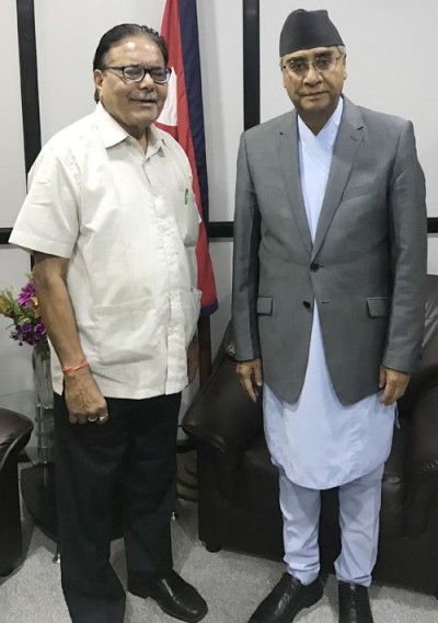 journalist k vikram rao and prime minister of nepal