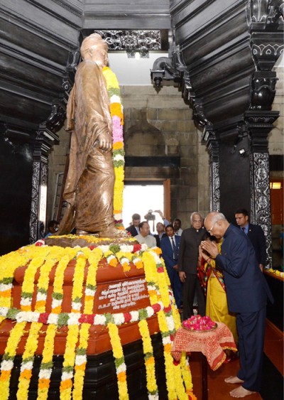 president visited the vivekananda rock memorial