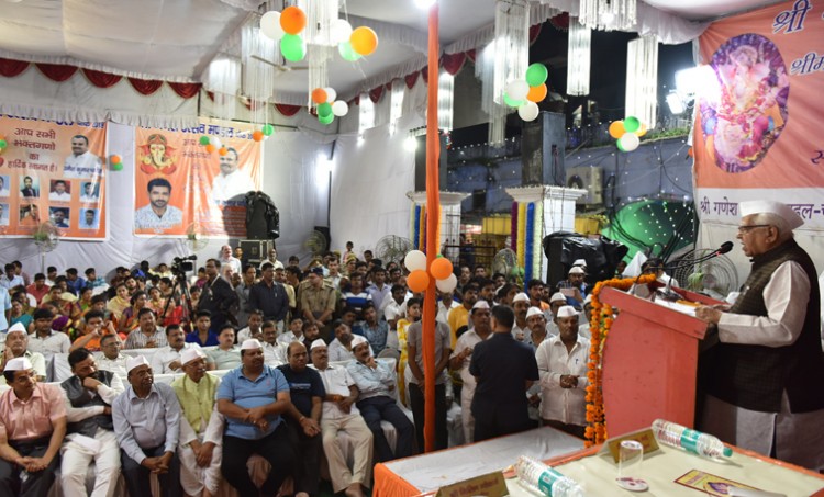 governor administered ganapati puja in the kalyji temple of chowk