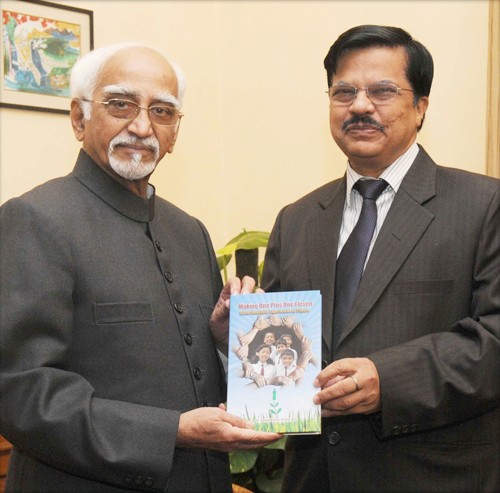 vice president hamid ansari and dr sk panda
