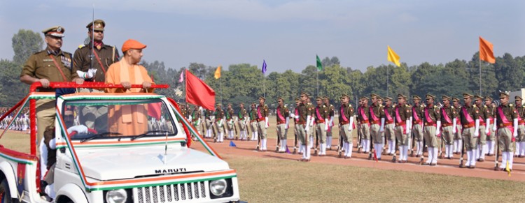 chief minister yogi adityanath, convocation at dr. bhimrao police academy moradabad
