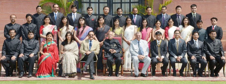 irs trainees and president pranab mukherjee