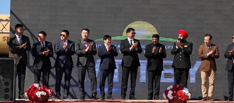 dharmendra pradhan attends commissioning ceremony in mongolia