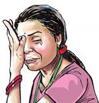 suffering woman