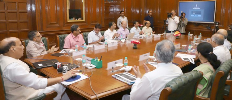 rajnath singh launching an online analytical tool