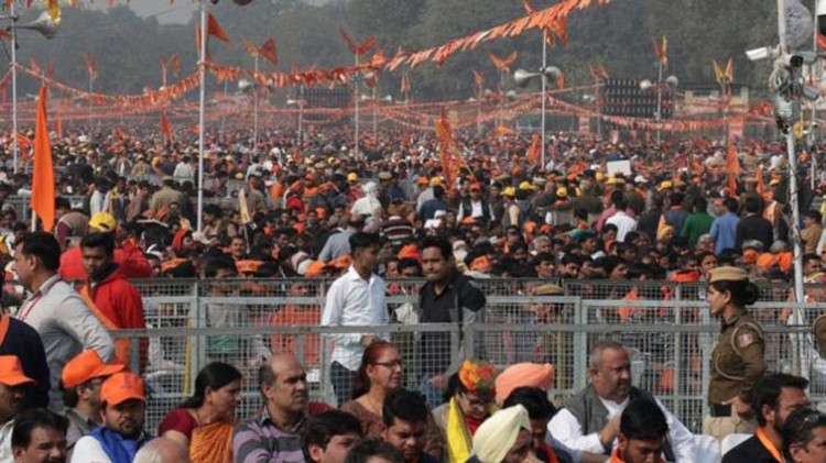 massive dharma sabha held in delhi