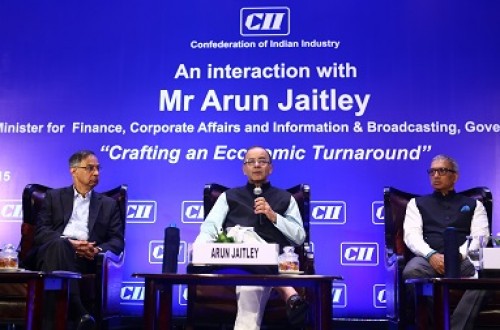 arun jaitley in cii, vision, interactive session
