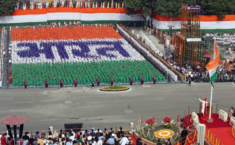प्रधानमंत्री के संबोधन का विहंगम दृश्य