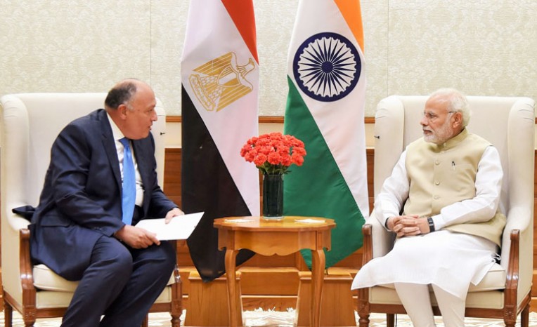 मिस्र के विदेश मंत्री की मोदी से भेंट