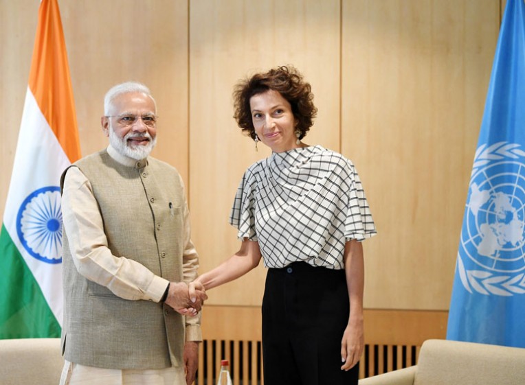 मोदी से मिलीं यूनेस्को की महानिदेशक