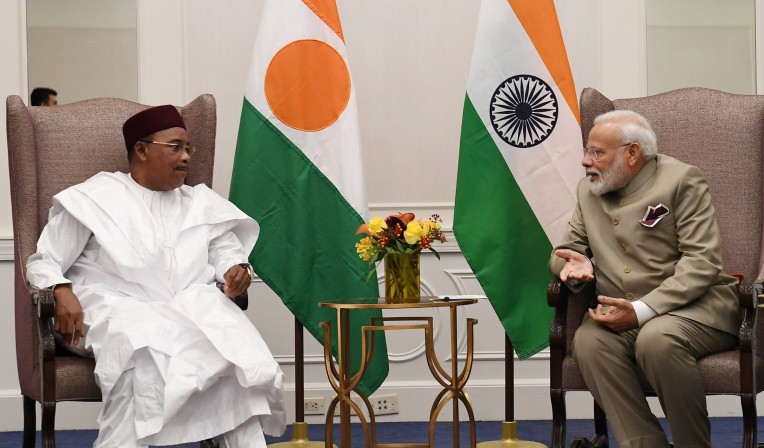 नाइजर के राष्ट्रपति से मिले मोदी