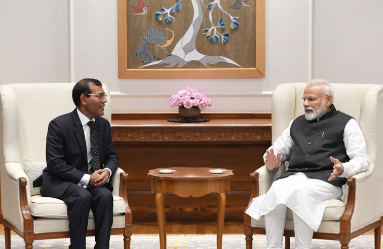 मालदीव के पूर्व राष्ट्रपति मोदी से मिले