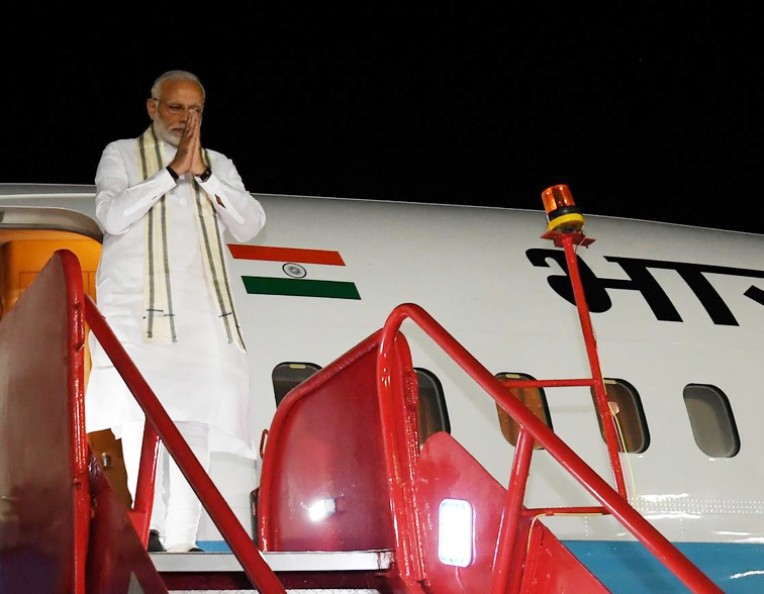 मोदी का पोर्ट ब्लेयर में आगमन
