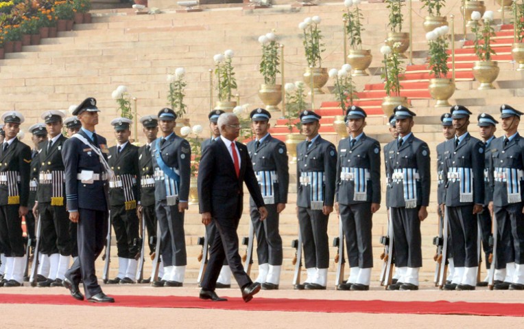 राष्ट्रपति इब्राहिम को गार्ड ऑफ ऑनर