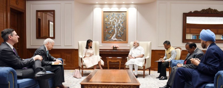 निक्‍की हेले की मोदी से भेंट