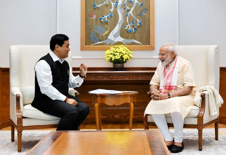 सर्बानंद सोनोवाल की मोदी से भेंट