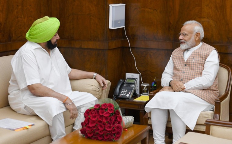 पंजाब के मुख्यमंत्री मोदी से मिले
