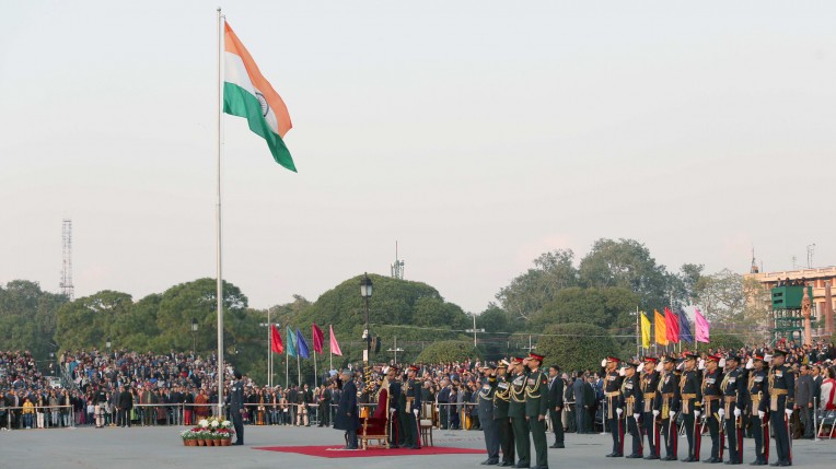 विजय चौक पर बीटिंग रिट्रीट समारोह