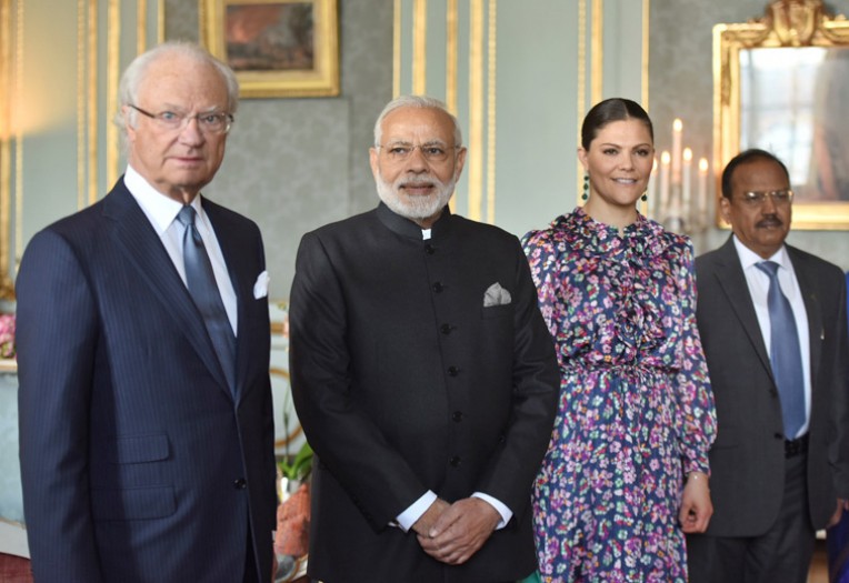 स्वीडन के राजा से मिले मोदी